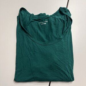 Ava & Viv 3X Top Short Sleeve Green